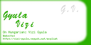 gyula vizi business card